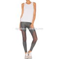 Tanktop branco liso com costas abertas V design low cut tank para mulheres